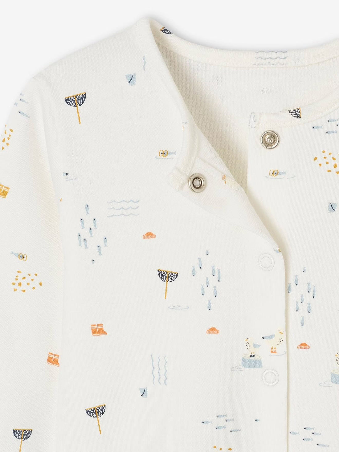 Infant Unisex Front Opening Cotton T-shirt