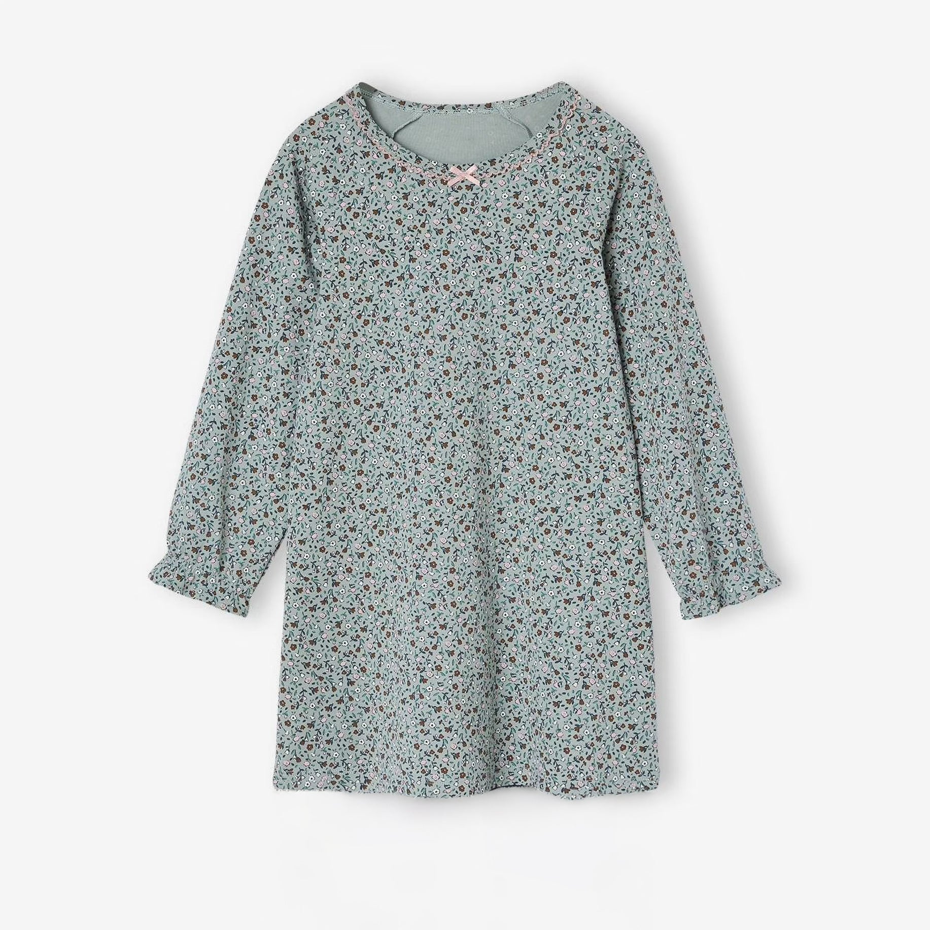 Girl's Long Outfit | Cotton, Full Sleeve, Floral Print