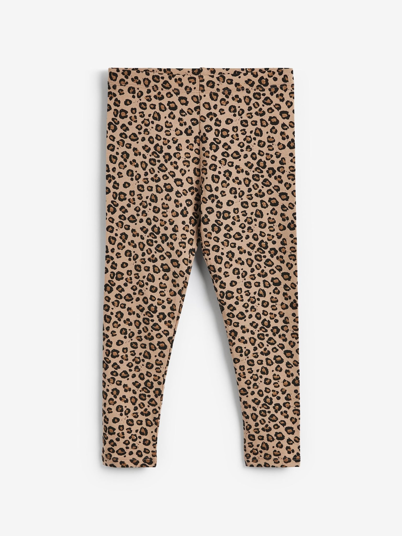 Toddler Girls’ Cotton Leopard Print Leggings – Tan