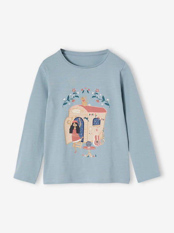 Girl's Pure Cotton Long Sleeve T-shirt