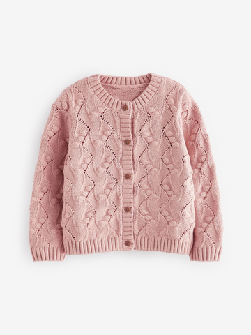 Infant Girl's Blush Pink Knit Cardigan