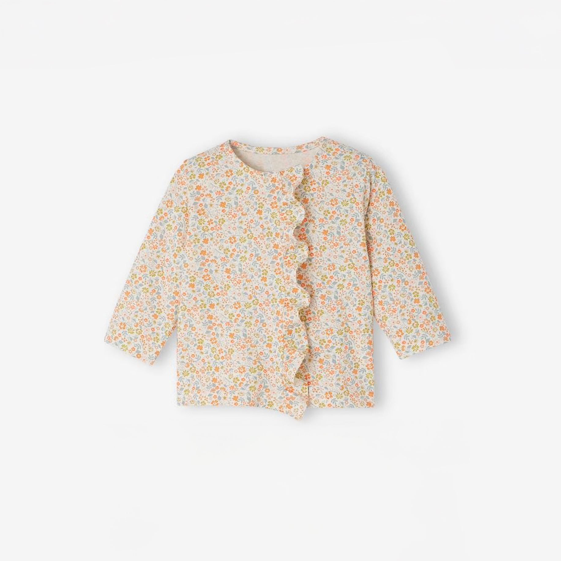 Baby Girl's Pure Cotton Ruffled Opening Tops