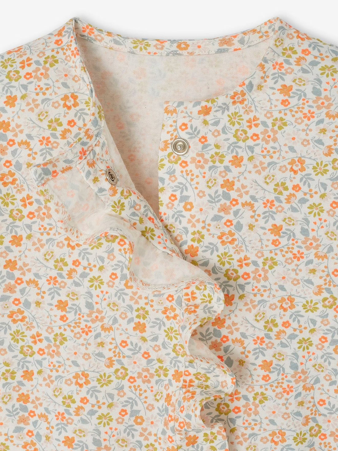 Baby Girl's Pure Cotton Ruffled Opening Tops