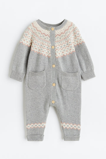 Knitted Baby Romper Set