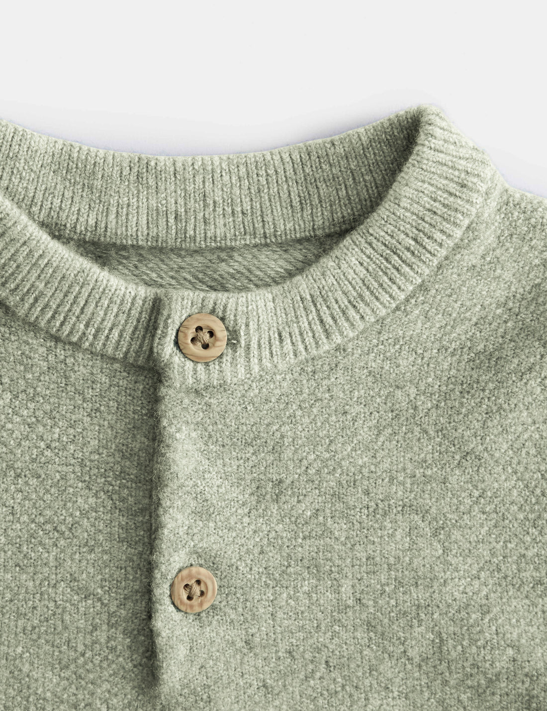 Boy's Henley Knitted Jumper | Warm Green