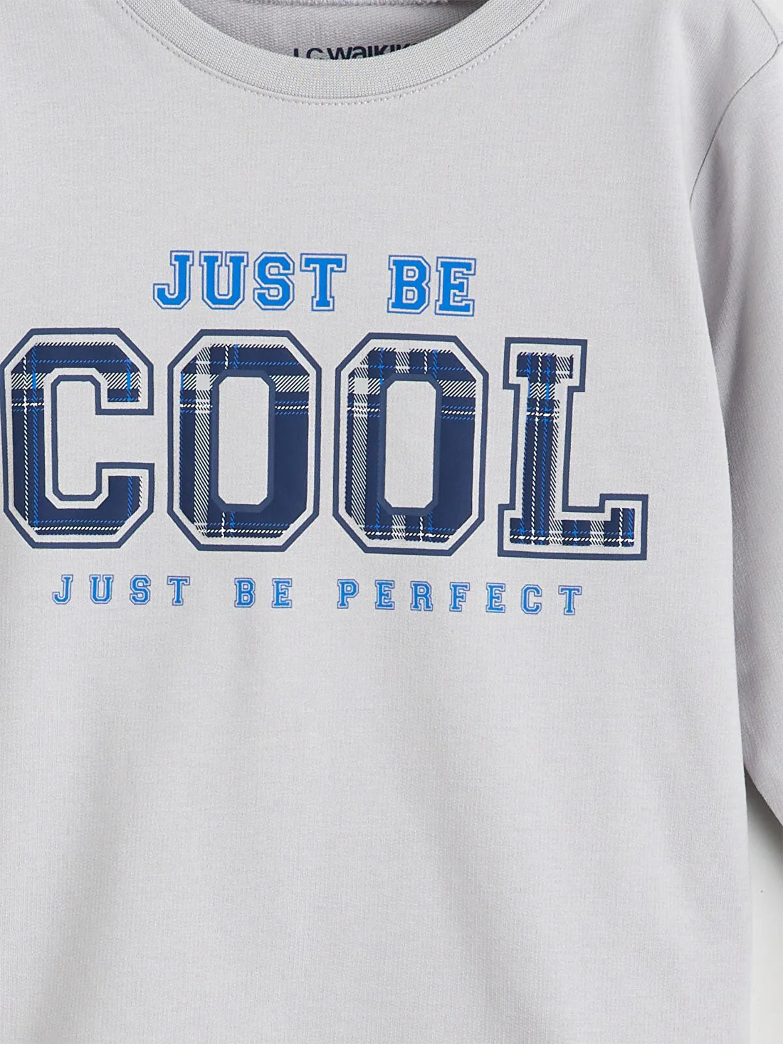 Boy's Grey “JUST BE COOL” Terry Fabric Sweatshirt