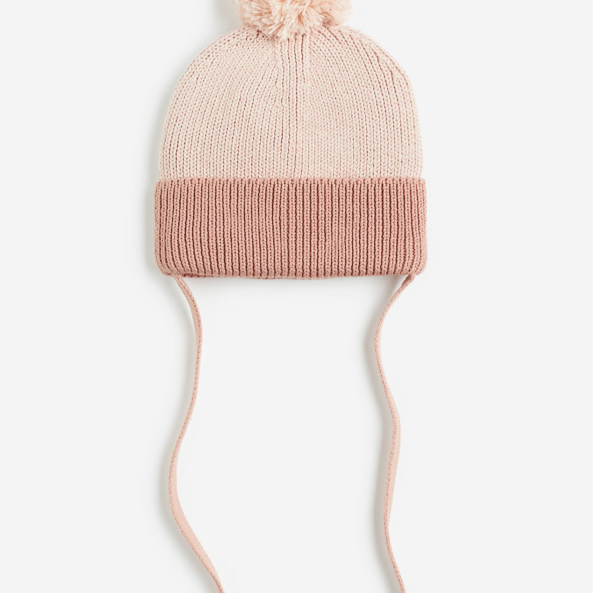 Blush Pink & Rose Knit Baby Winter Hat