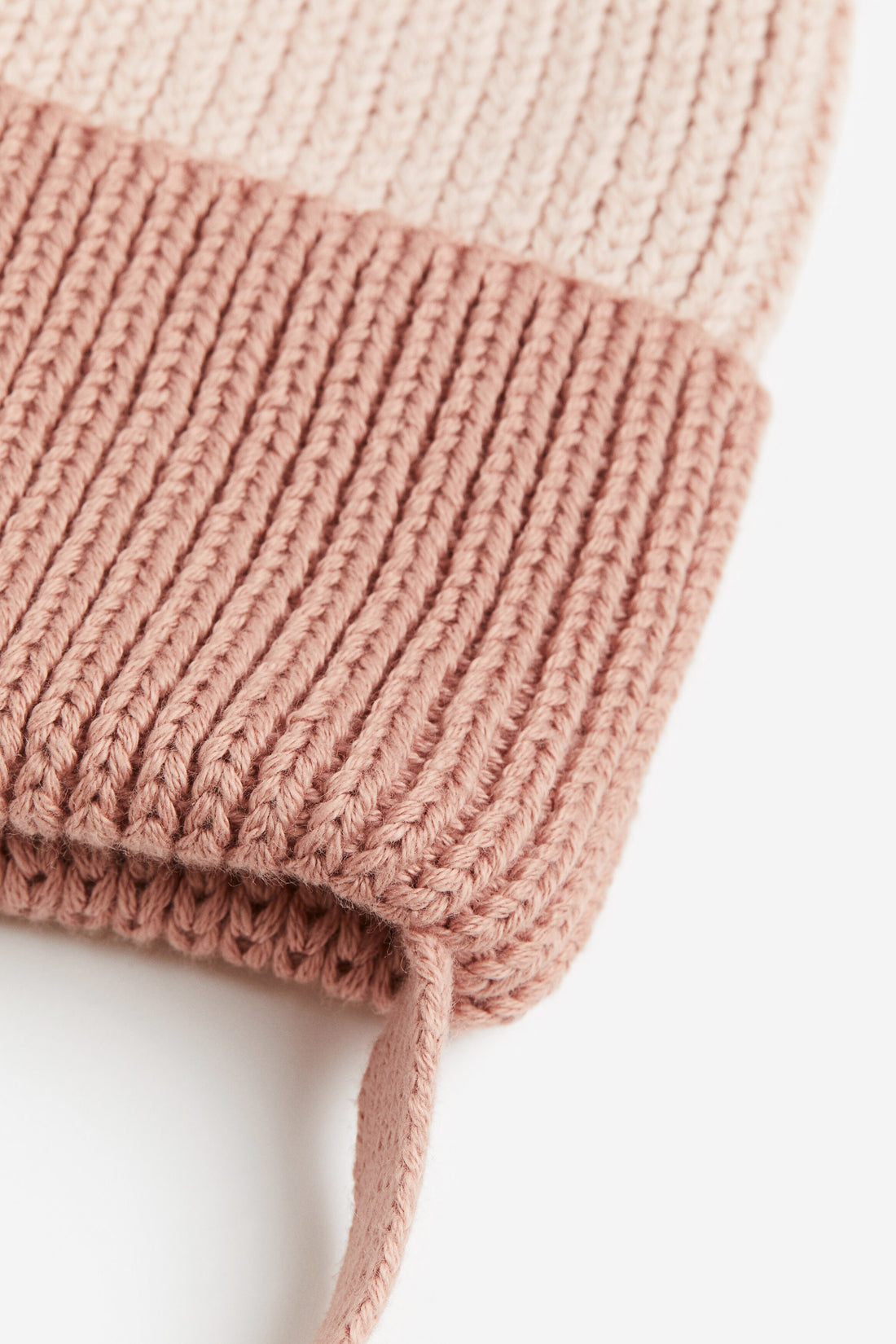 Blush Pink & Rose Knit Baby Winter Hat
