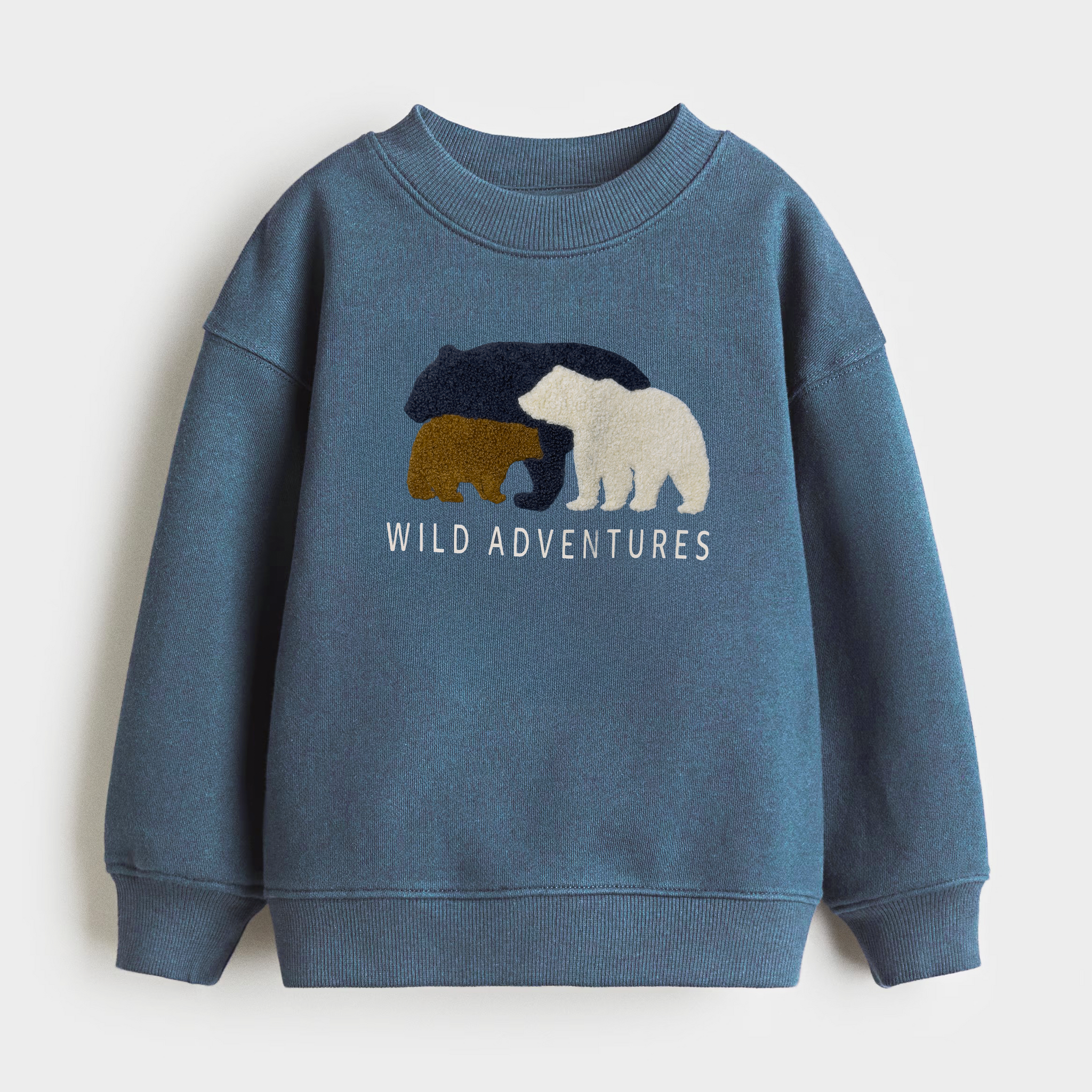Kid's Cotton Sweatshirt | Cyan Blue
