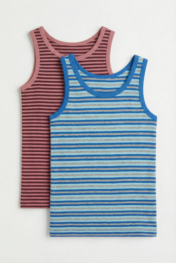 Toddler's 2-Pack Cotton Striped Tank Tops