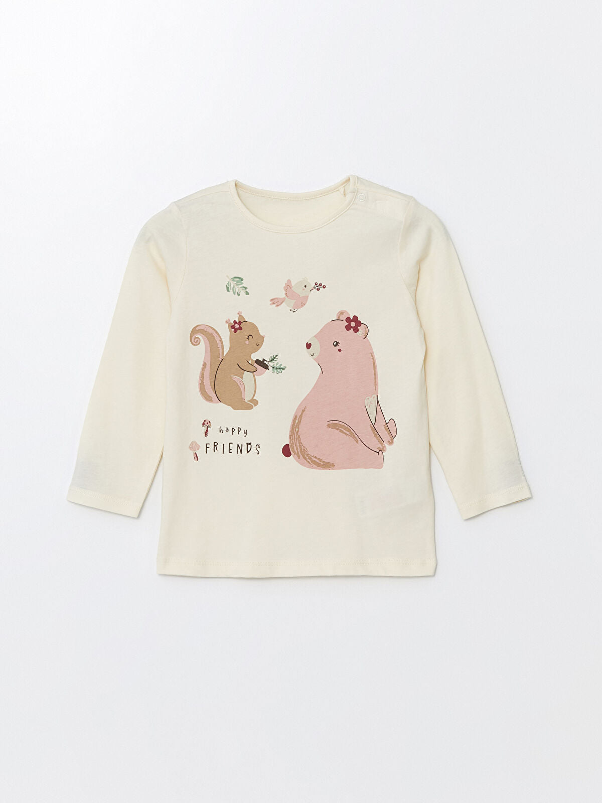 Toddler Baby Girl's Full Sleeve Tops | Cotton, Beige