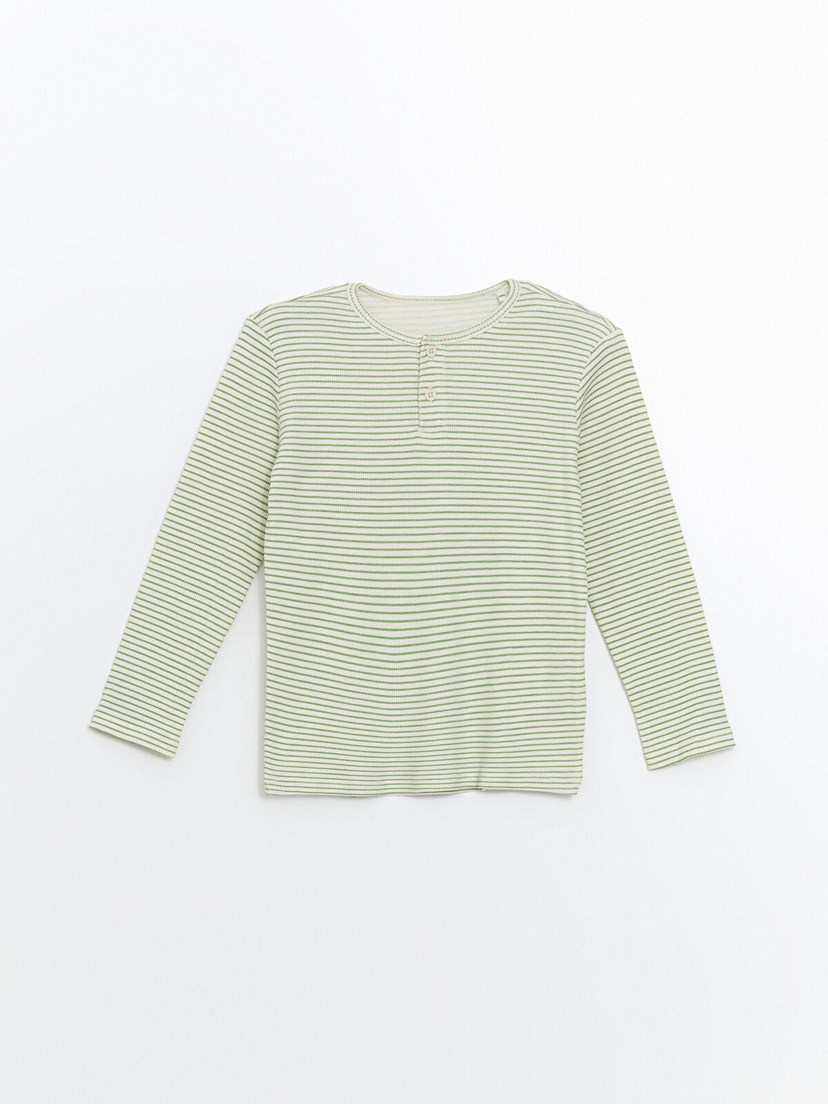 Baby Full Sleeve T-shirt | Ribbed Cotton, Henley Neckline