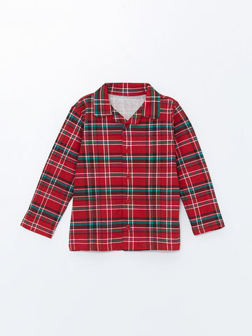 Toddler Baby Tops | Cotton, Red Checkered Long-Sleeve