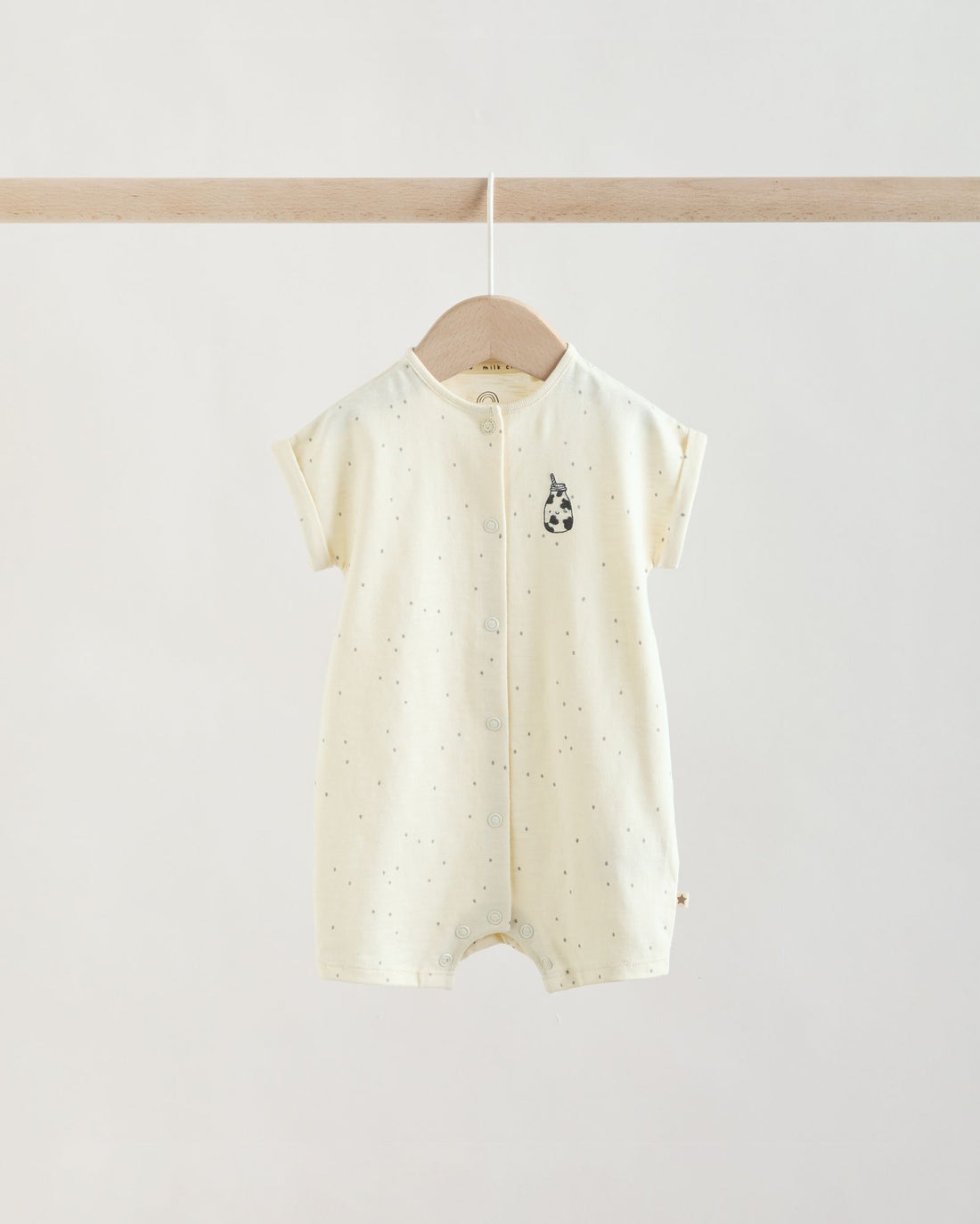 2-Pack Baby Romper Dress - Stripe & Milk Bottle Print