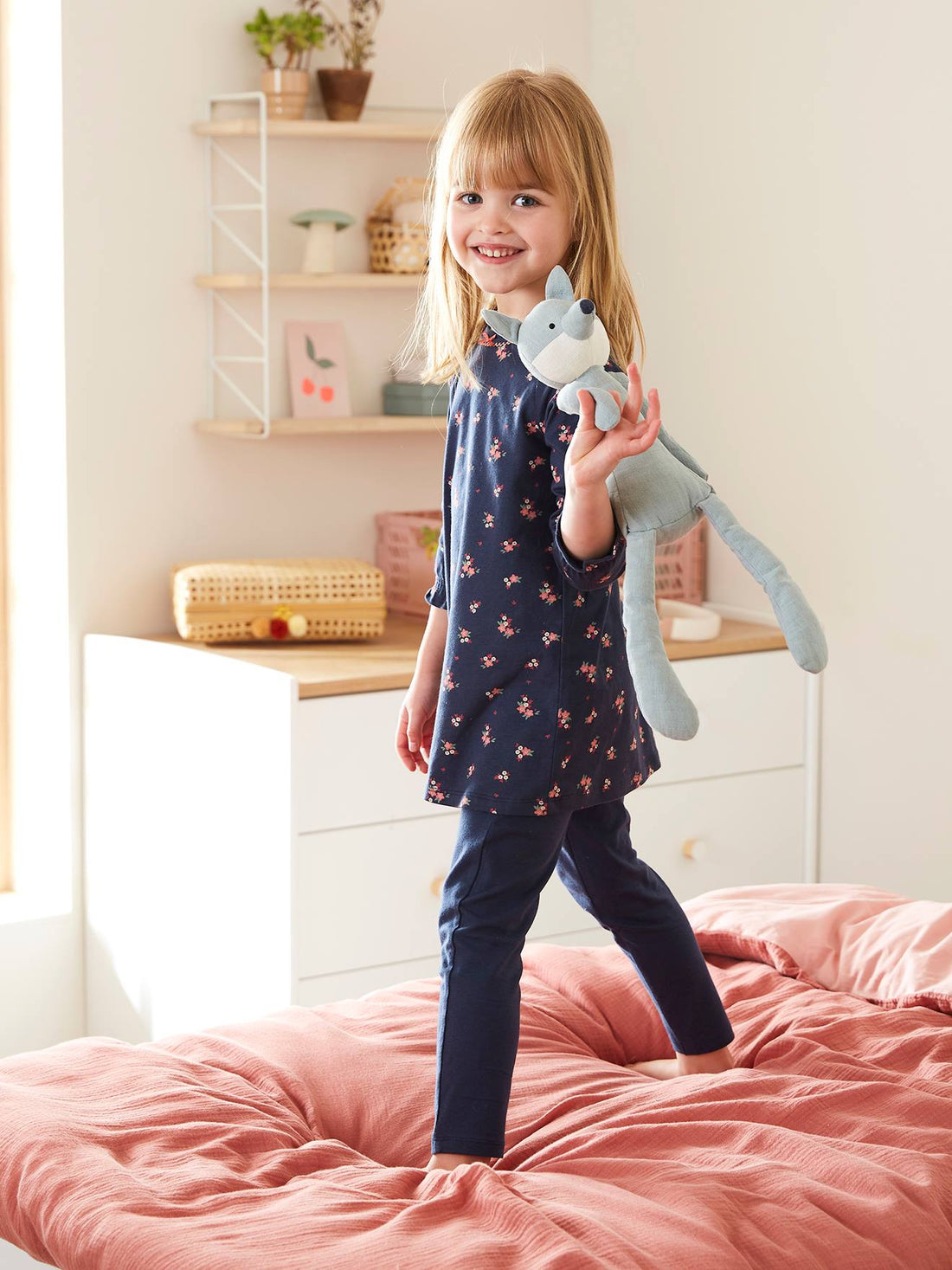 Girls Long Outfit | Cotton, Full Sleeve, Floral Print