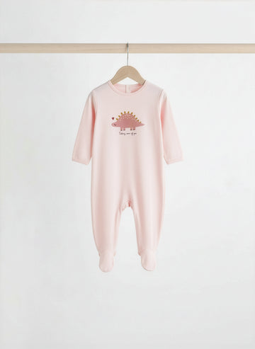 Organic Cotton Baby Romper | Soft Pink