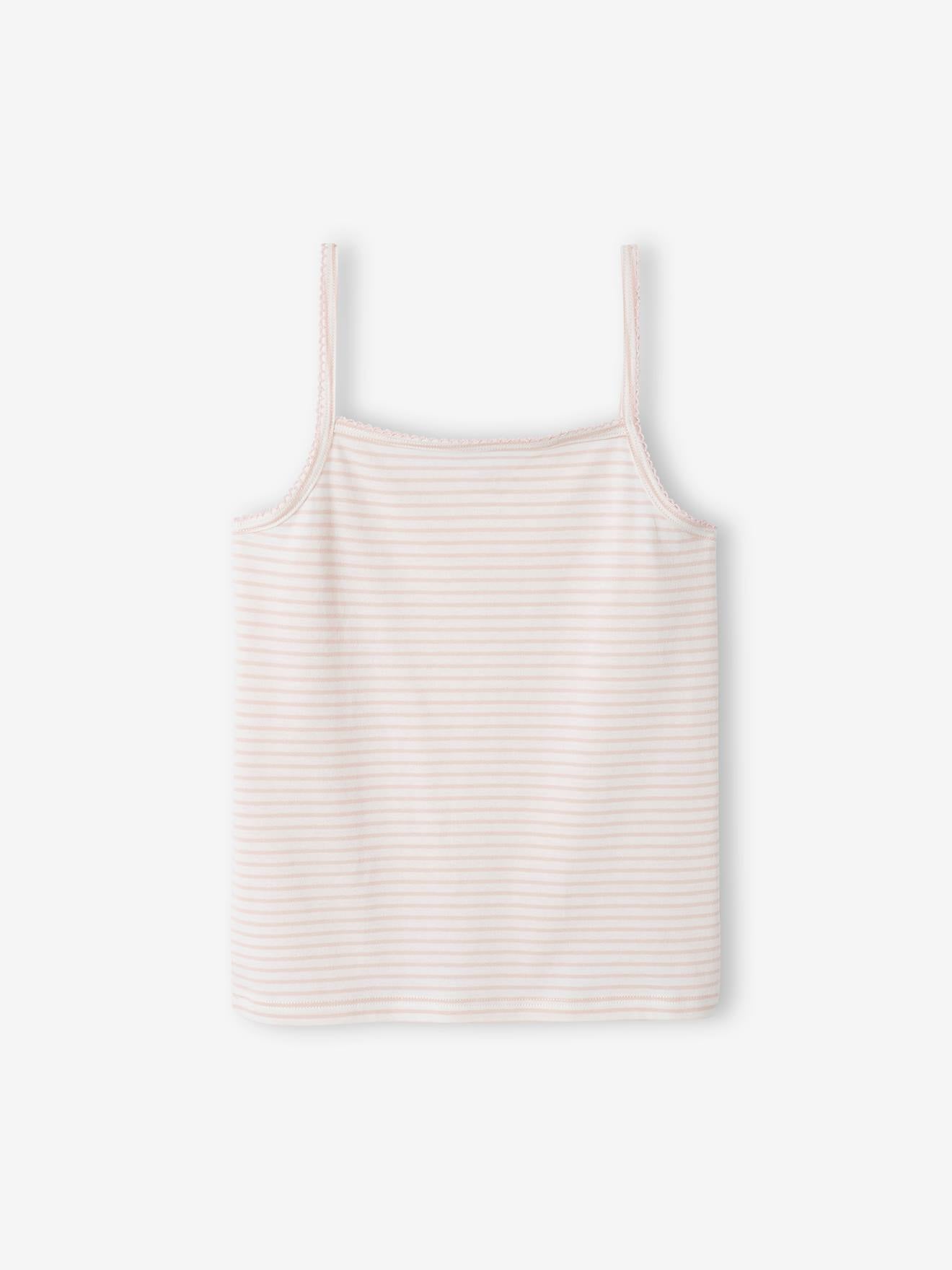 Toddler Girl's Tank Tops | Cotto,Pink, Step Print