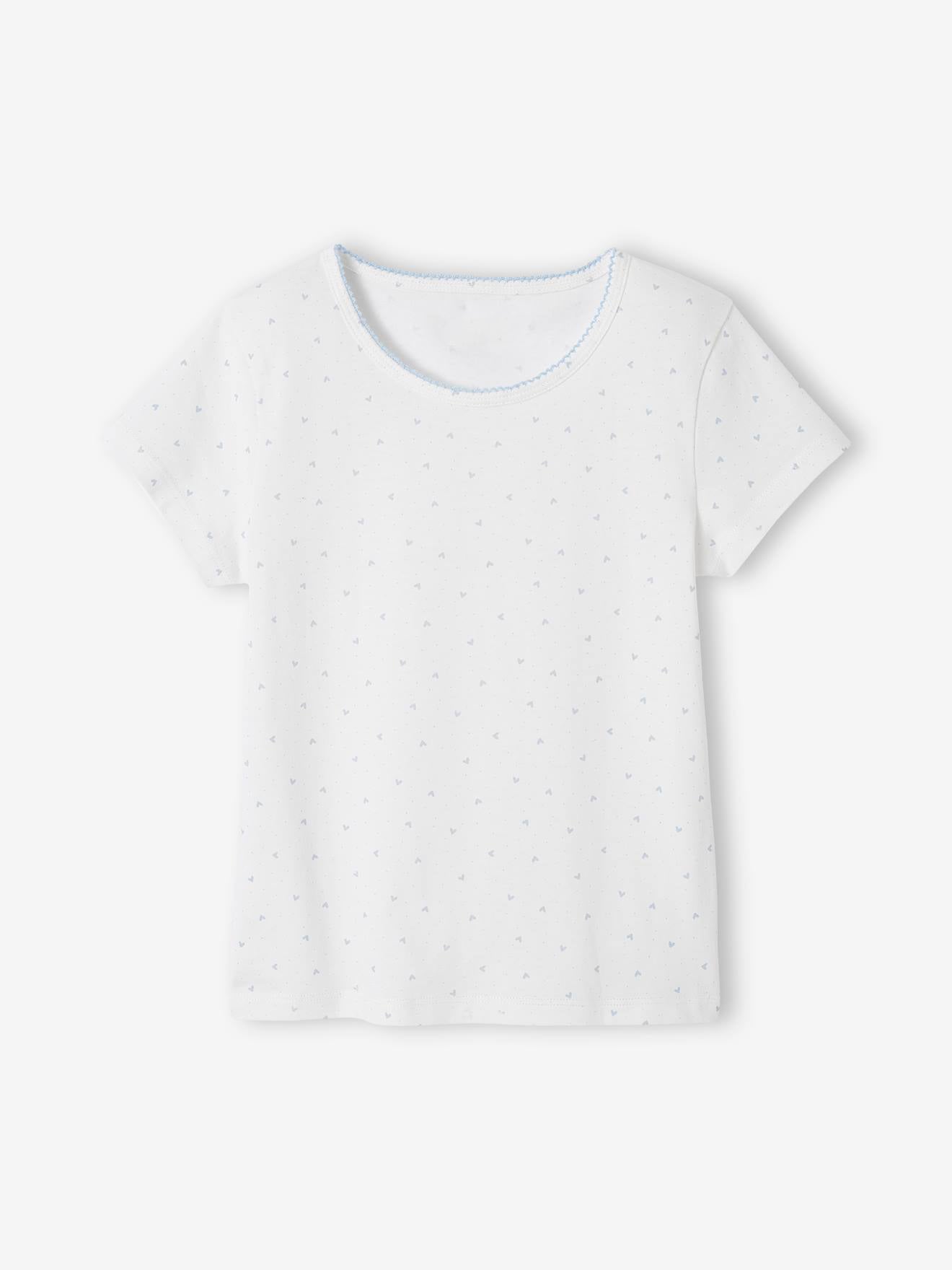 Girl's Half Sleeve T-shirt | Cotton, White Love Print