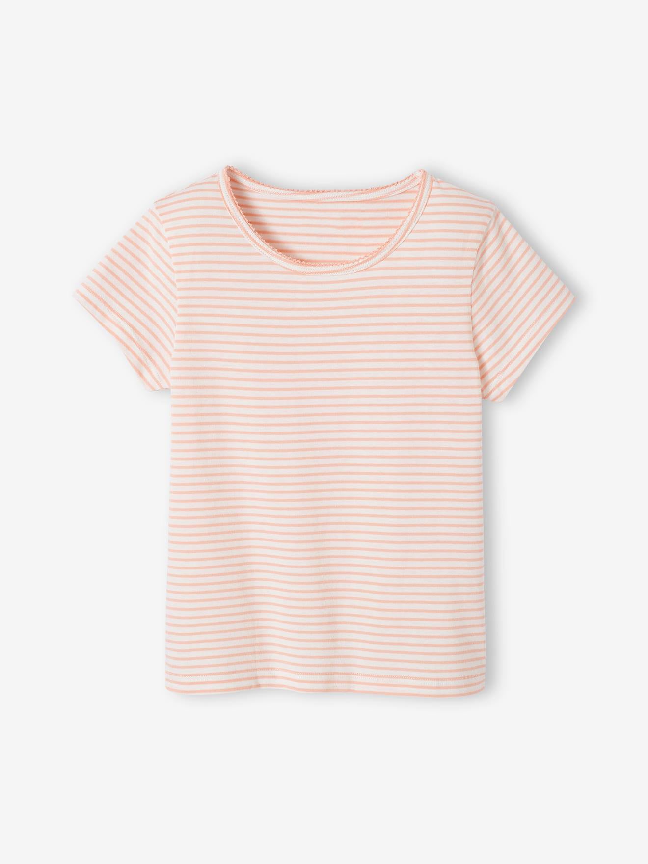Half Sleeve Basic Girl's T-shirt | Cotton, Pink Step