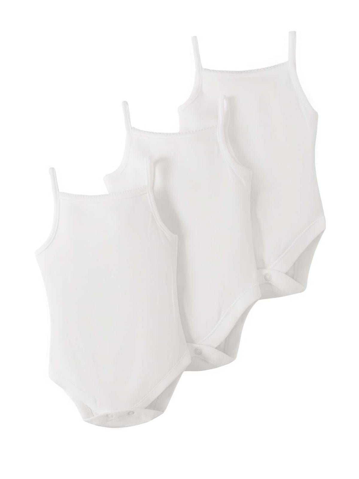 Pack of 3/5 Bodysuits with Fine Straps, in Interlock Knit Fabric