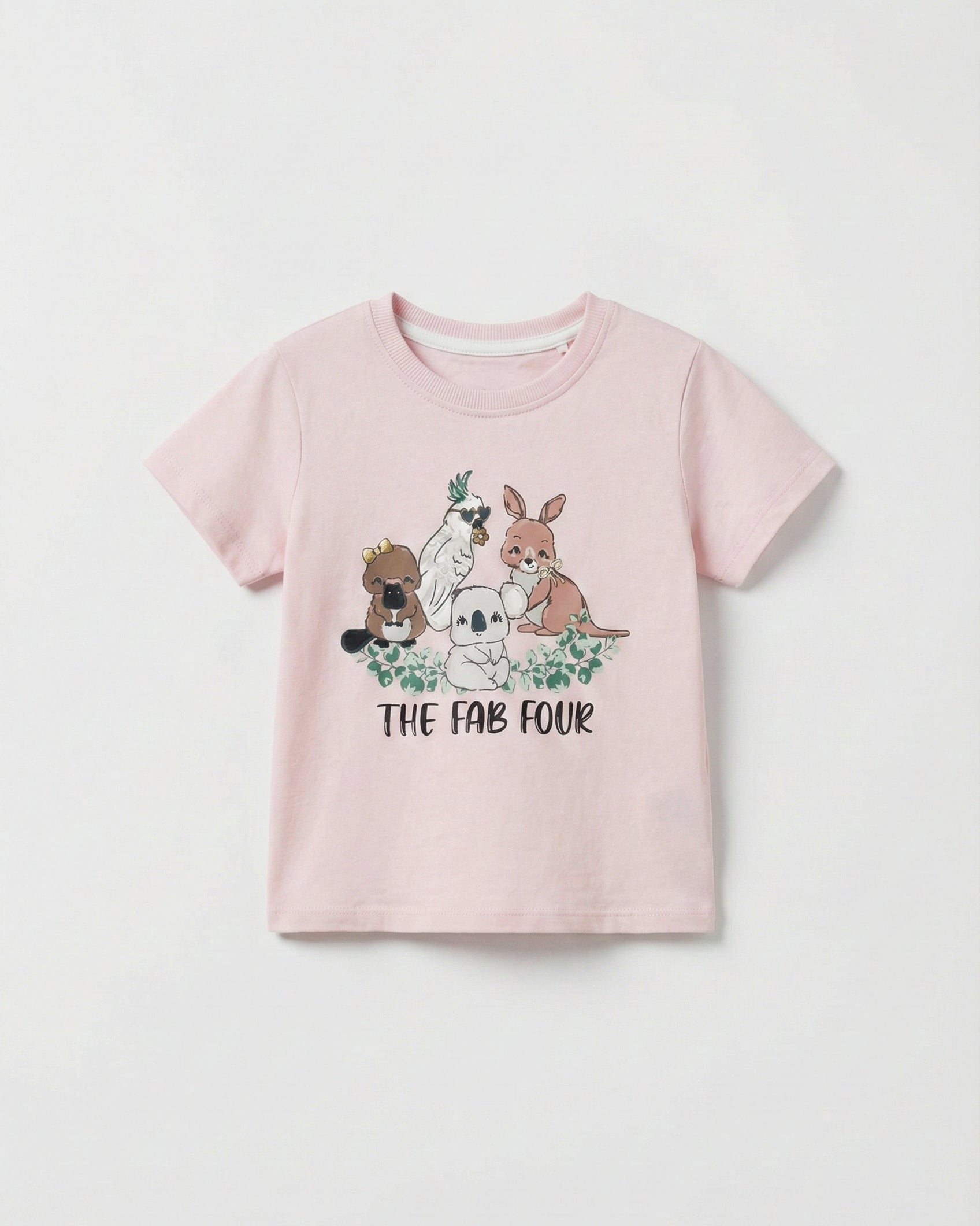 Toddler Girl's Light Pink Cotton T-Shirt