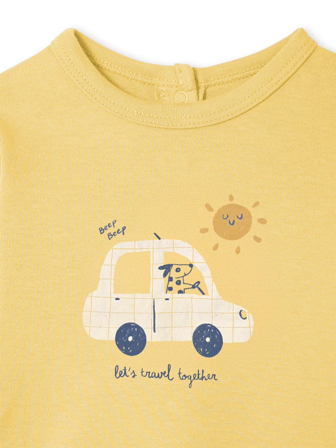 Pure Cotton Baby Romper | Mustard Yellow