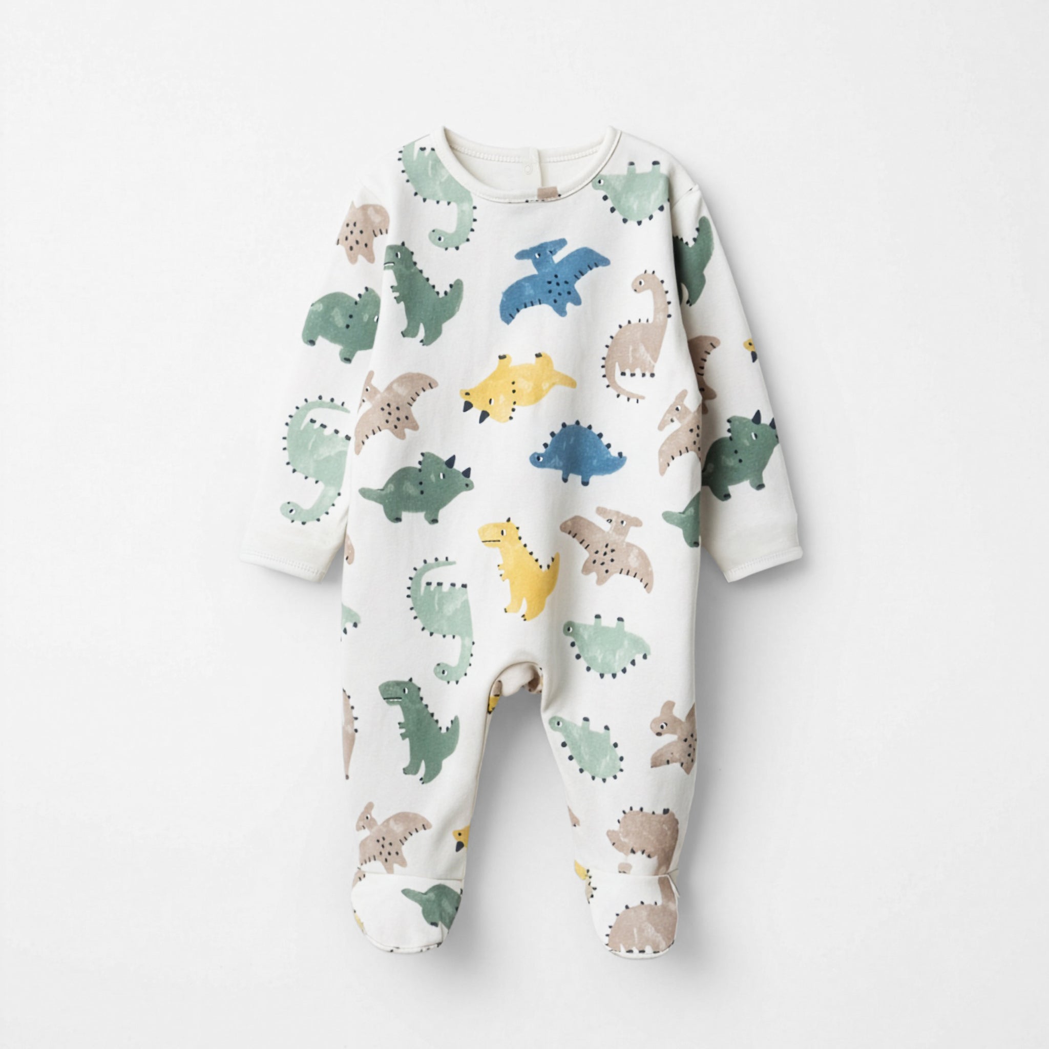 Soft Cotton Baby Romper | Dino Print