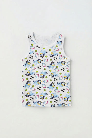 Soft Cotton Bluey Edition Tank Top | White