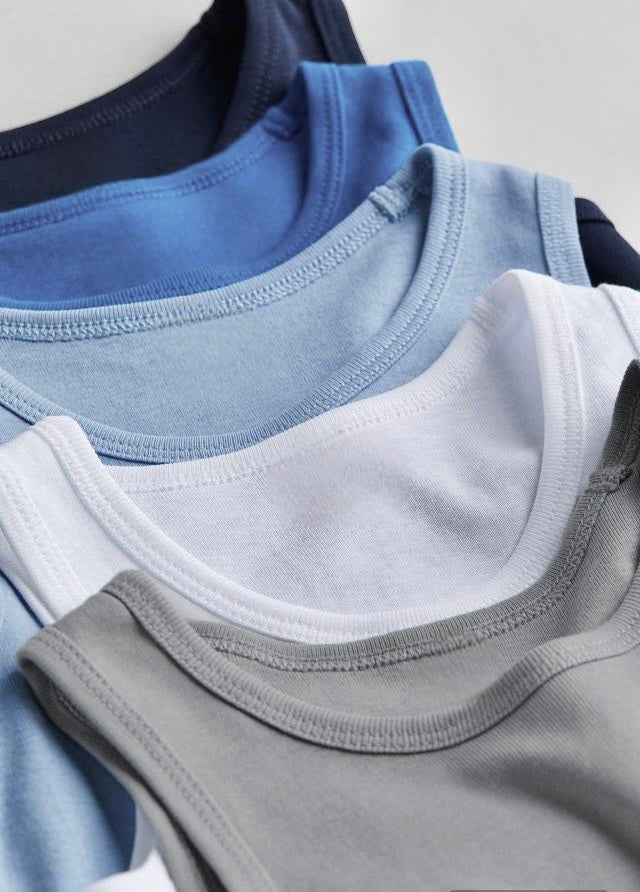 3/5 Pieces Toddler Boys Vest Tank Top Pack - Cotton