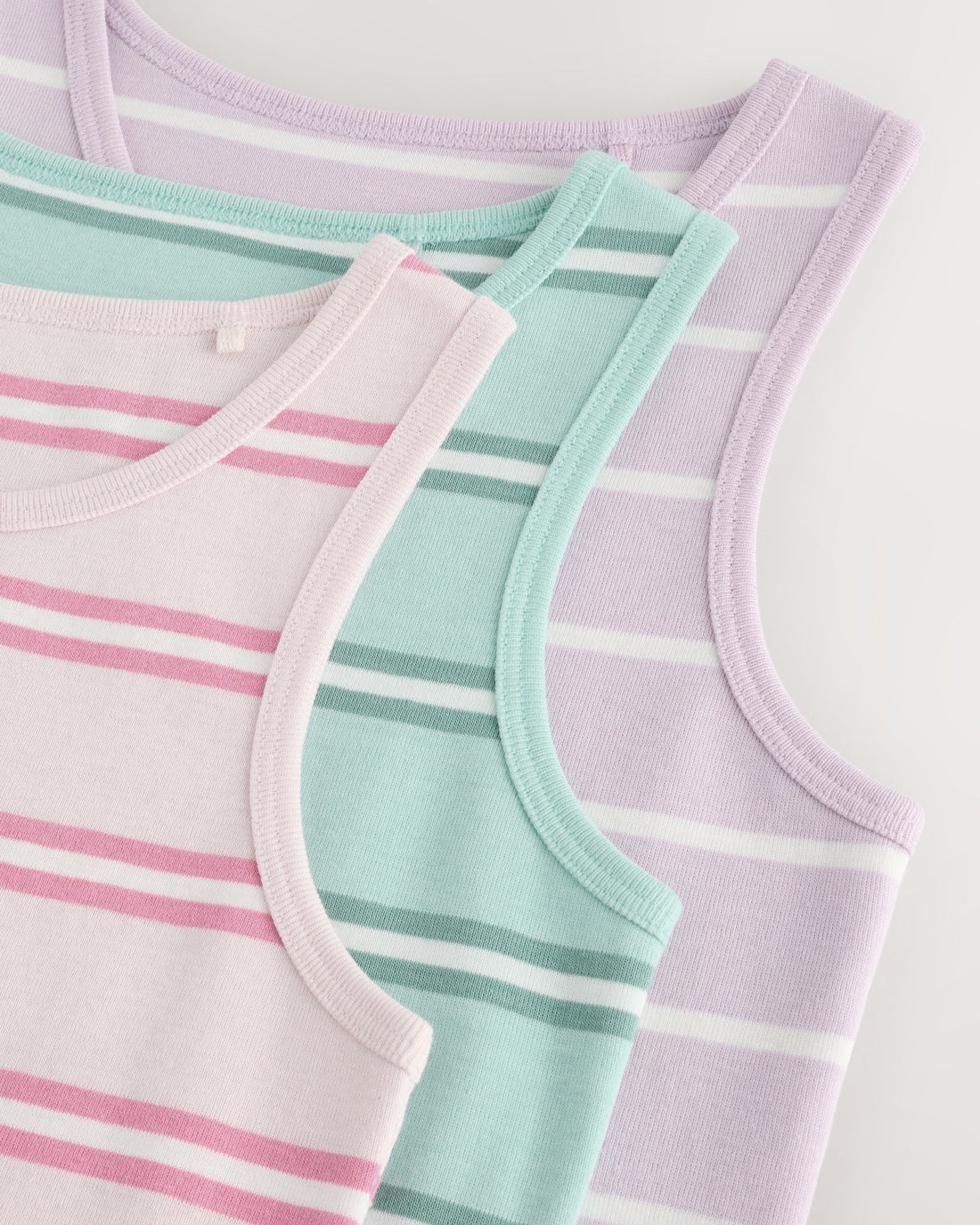 Organic Cotton Aqua Blue & White Striped Tank Top