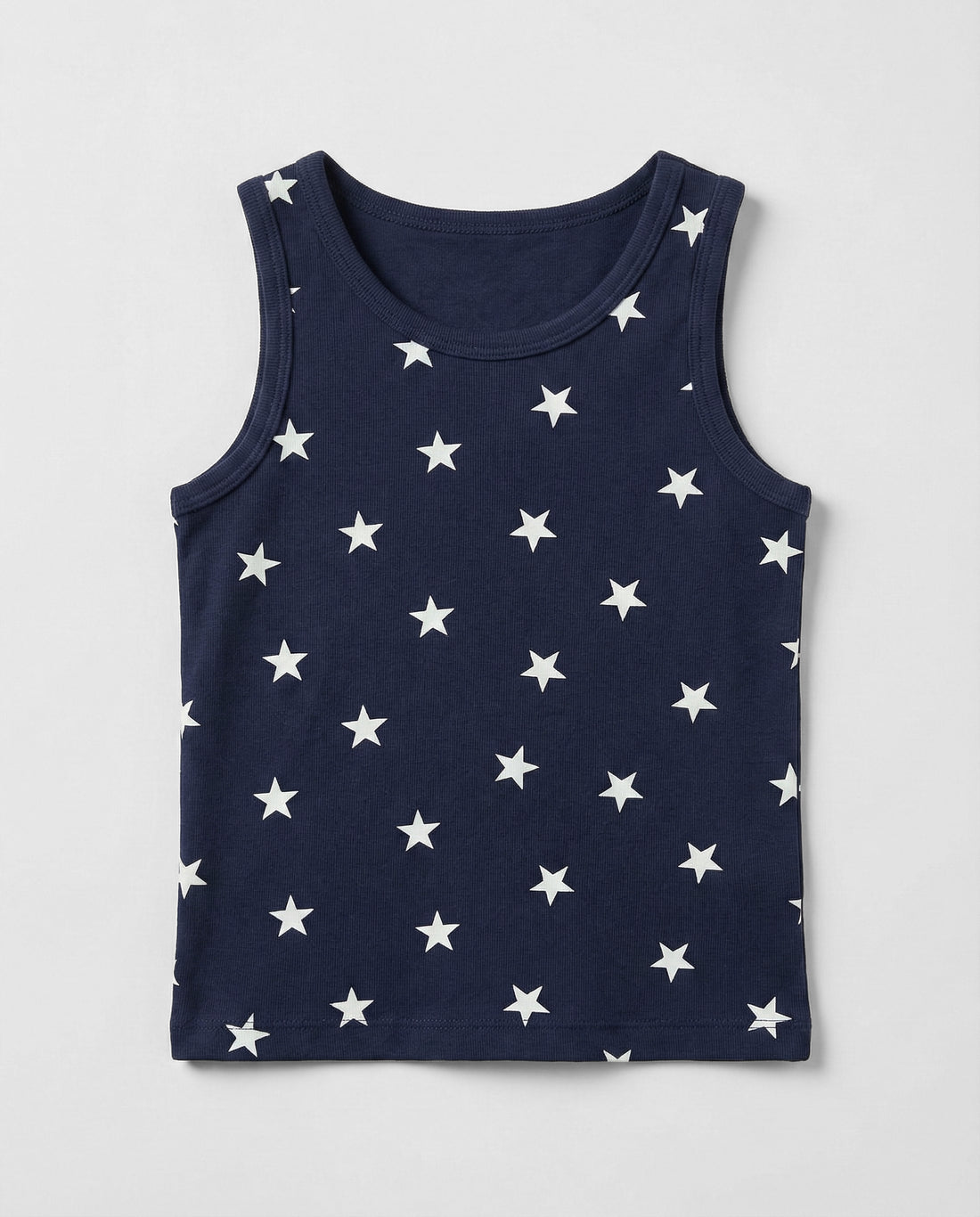 Navy Blue Star Print Toddler Tank Top