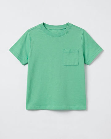 Kid's Solid Cotton T-Shirt — Warm Green