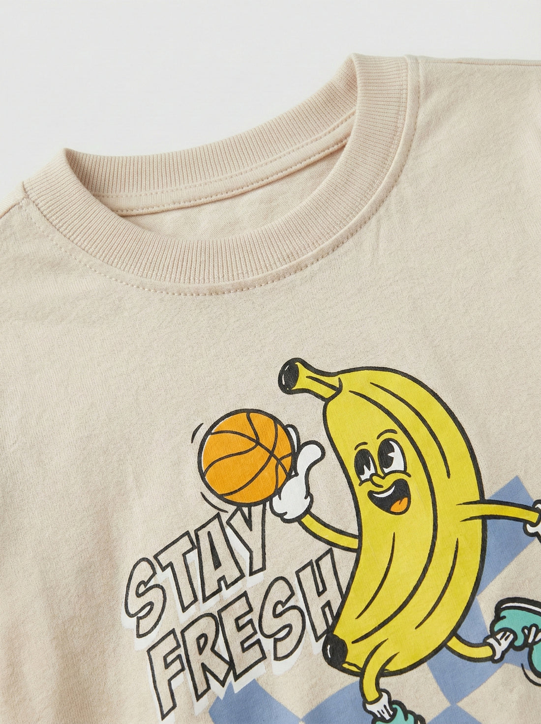 Toddler Beige Half Sleeve Cotton T-Shirt | Stay Fresh