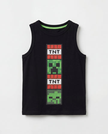 Toddler Tank Top | Black, Minecraft Theme