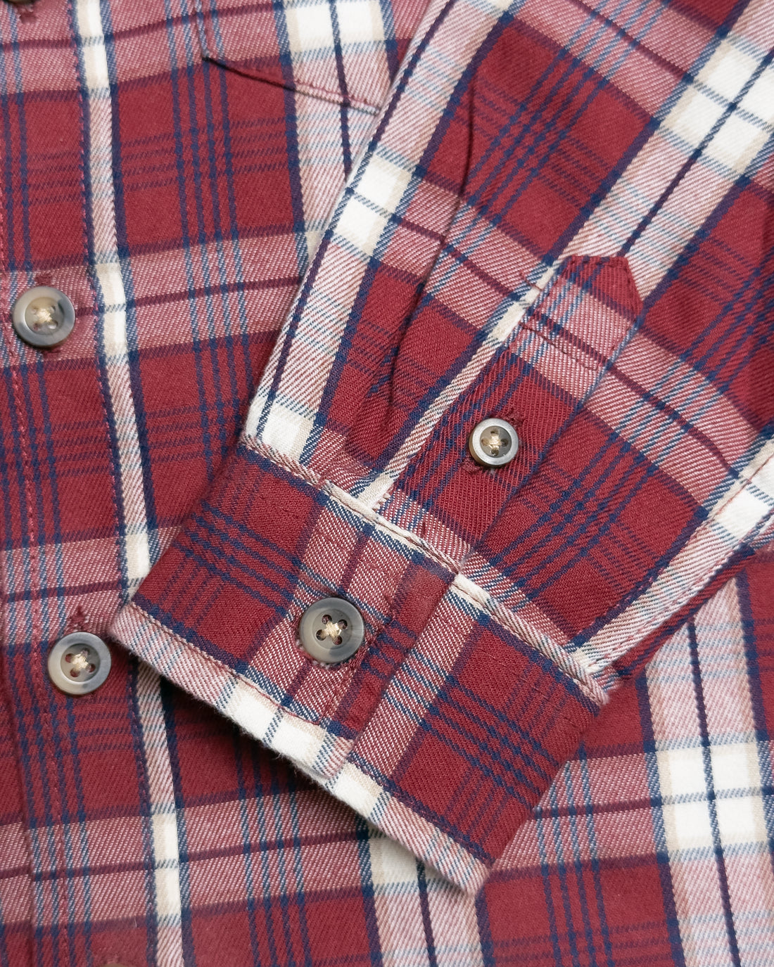 Boy's Full Sleeve Cotton Shirt | Red & White Stripe