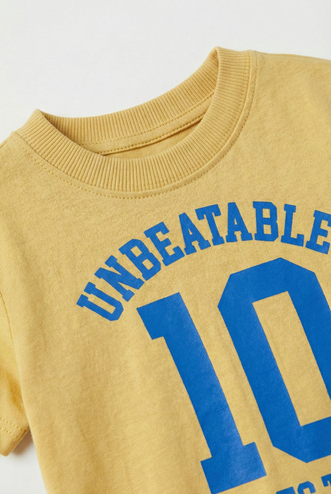 Toddler Mustard Yellow Cotton T-Shirt | Goal Print