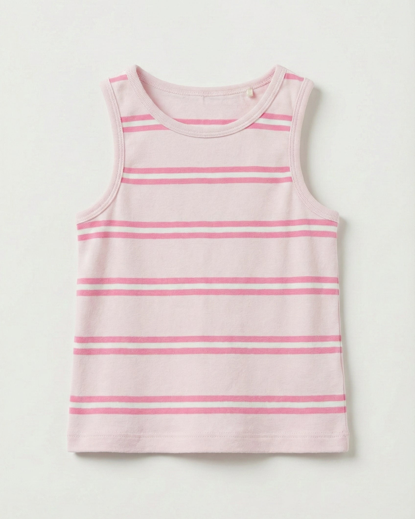 Organic Cotton Soft Pink & White Striped Tank Top