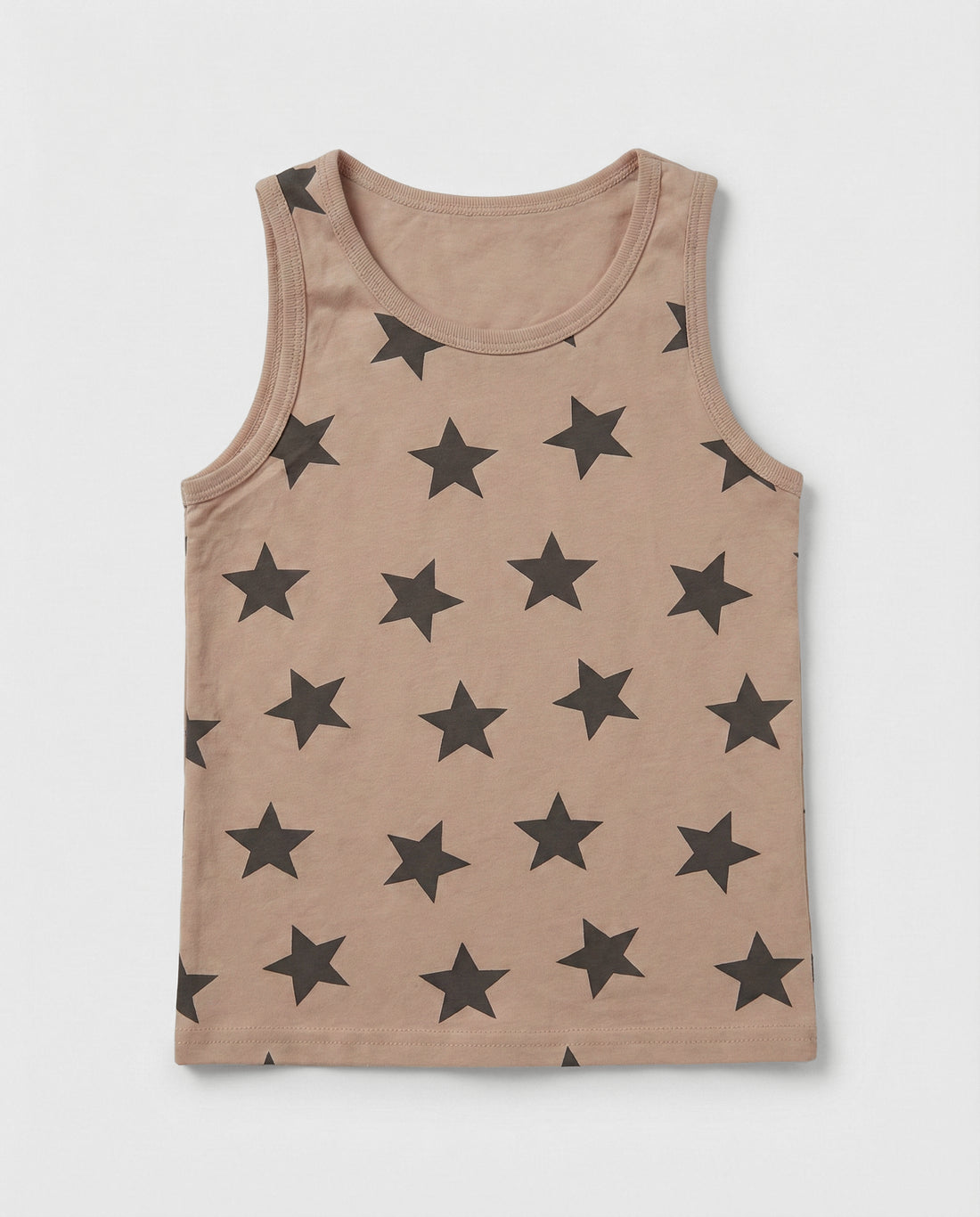 Brown Star Print Toddler Tank Top
