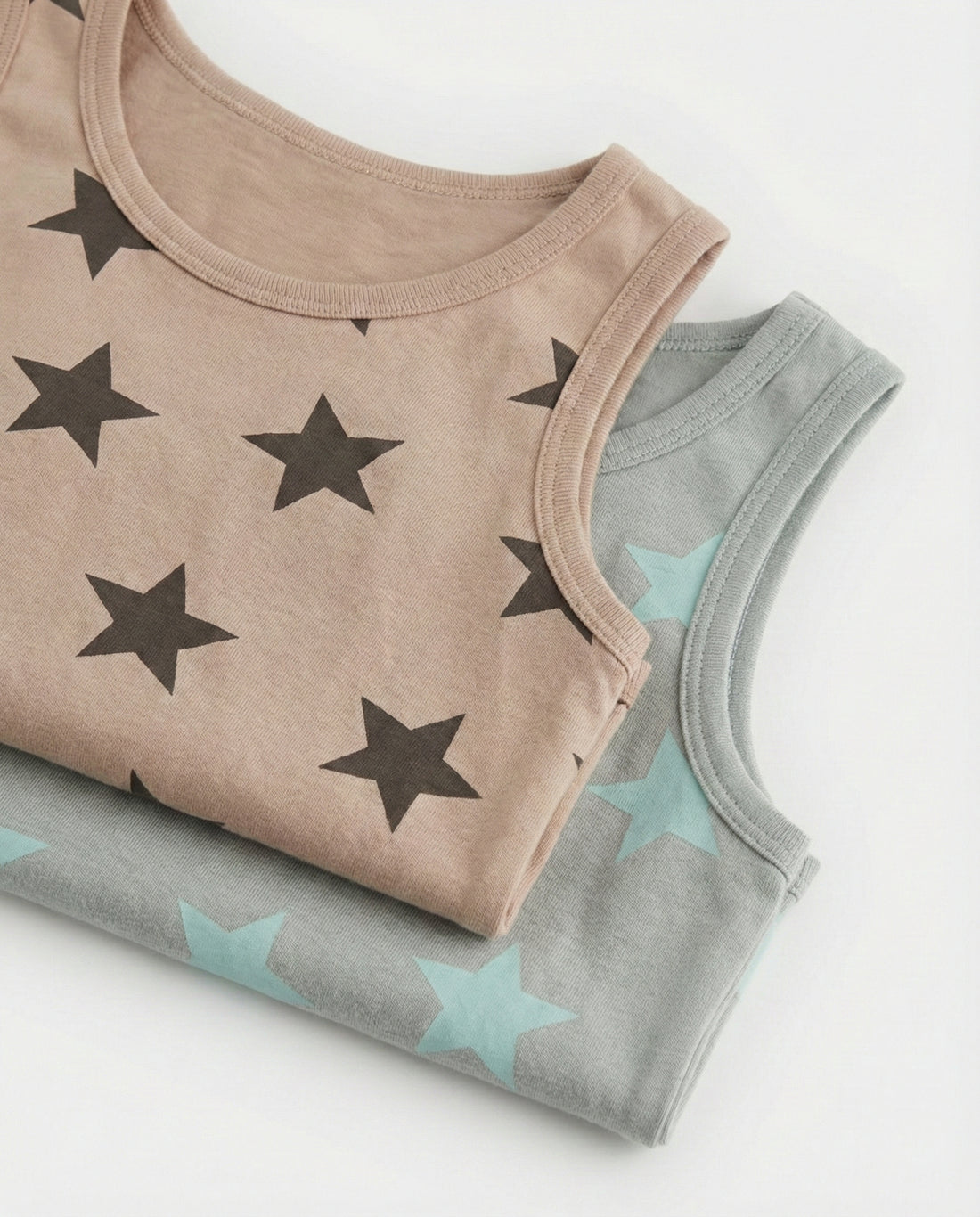 Brown Star Print Toddler Tank Top