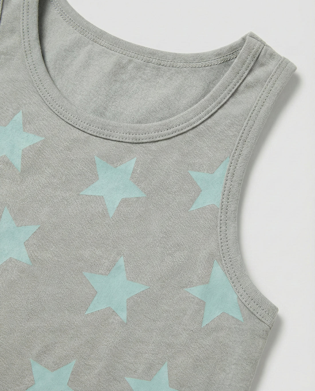 Olive Star Print Toddler Tank Top | 100% Organic Cotton
