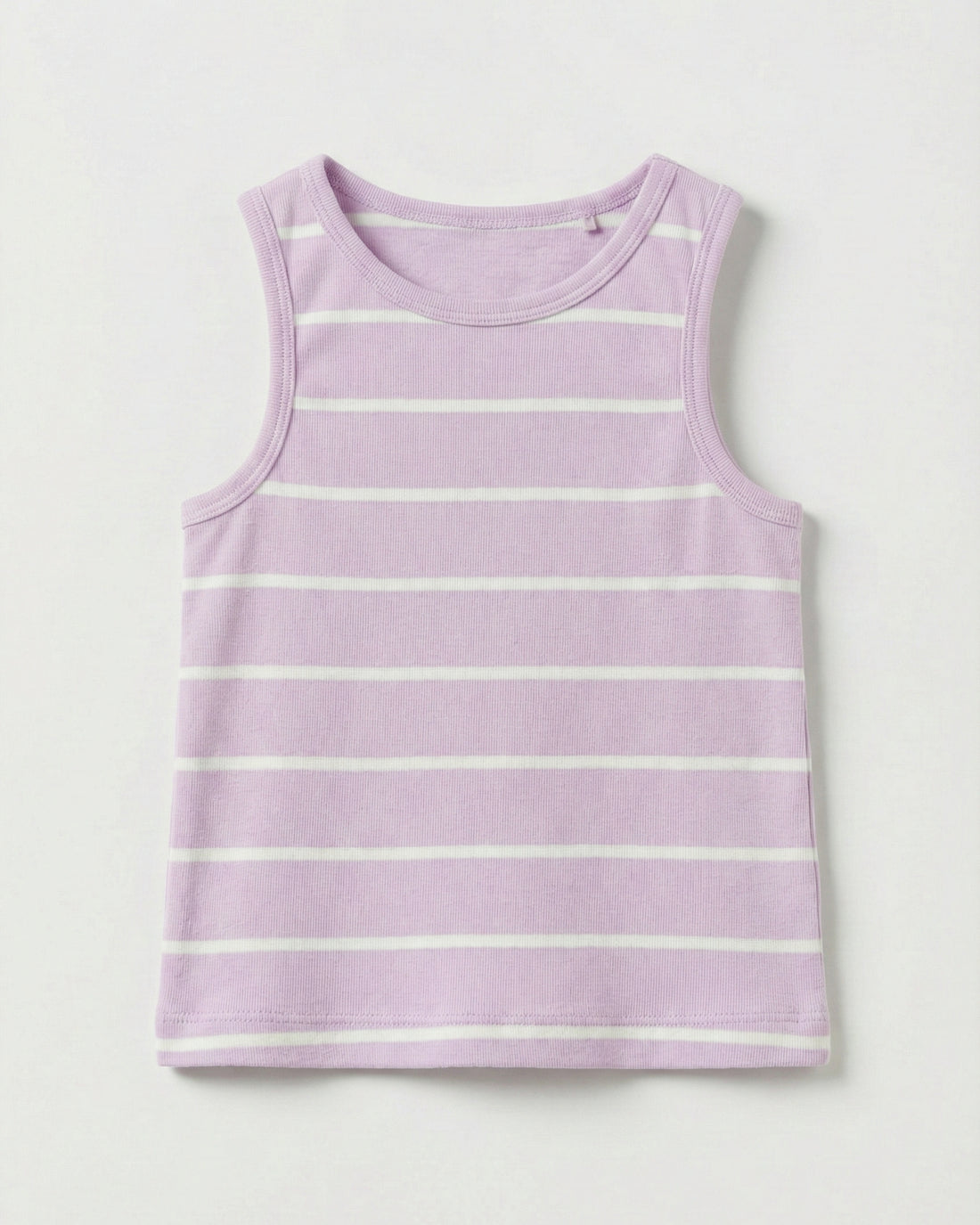 Organic Cotton Purple & White Striped Tank Top
