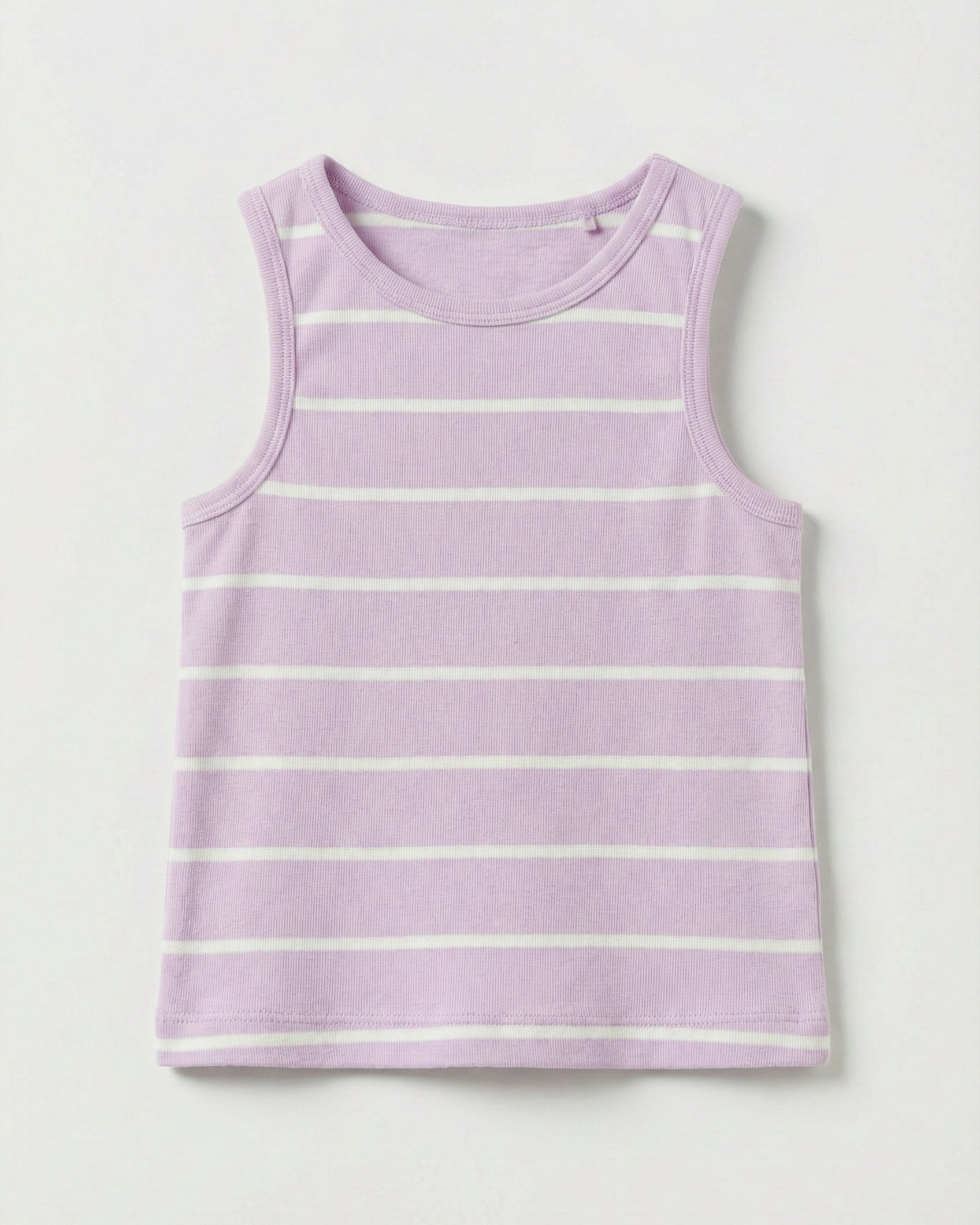 Organic Cotton Purple & White Striped Tank Top