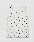 White Star Print Toddler Tank Top