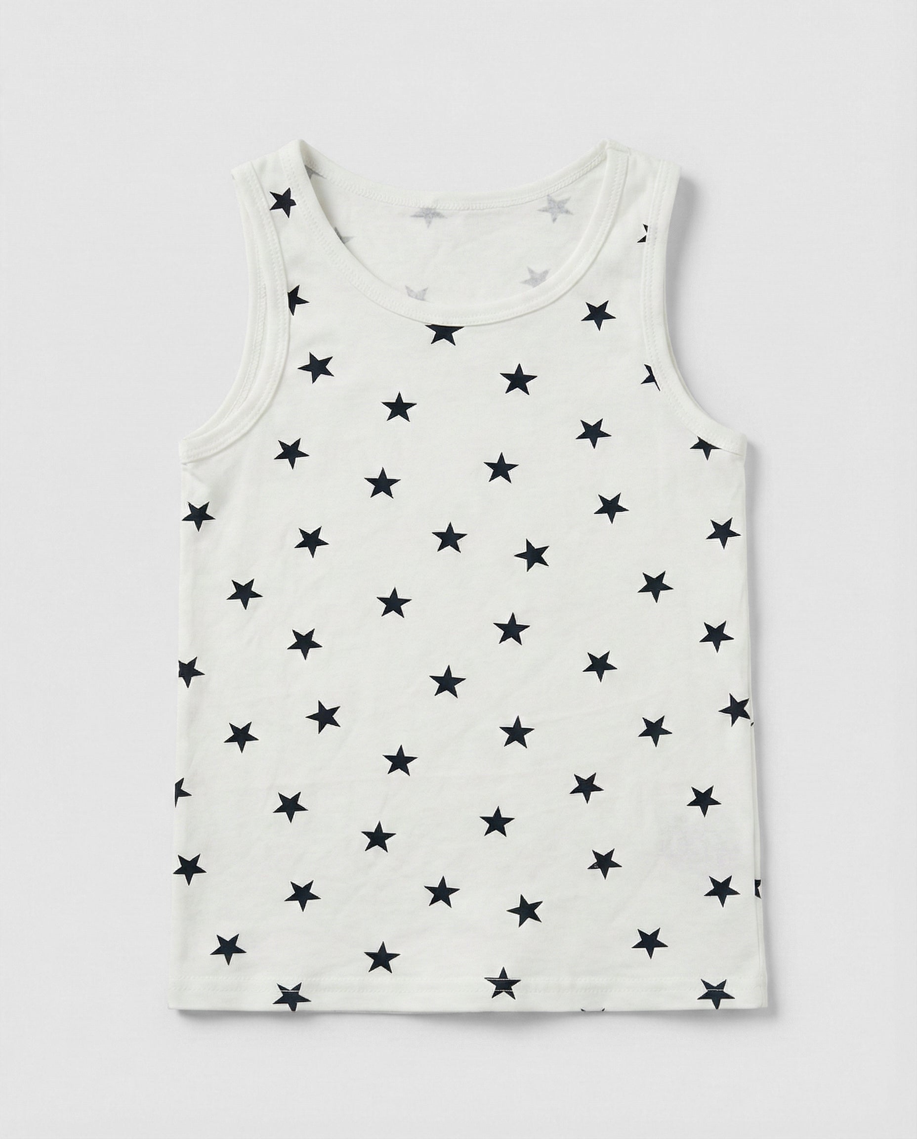 White Star Print Toddler Tank Top