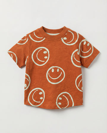Toddler All-Over Print Cotton T-shirt | Smiley