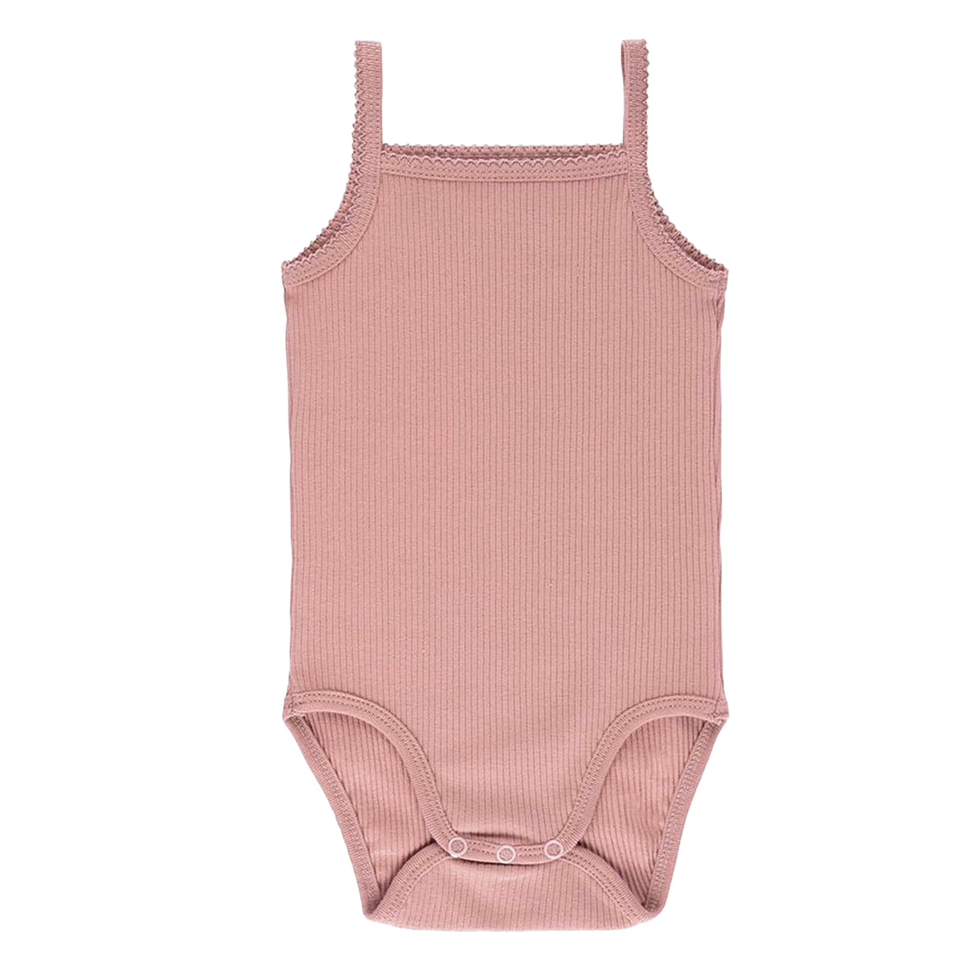 "Twin Pack Girls' Sleeveless Ruffled Rib Cotton Bodysuits