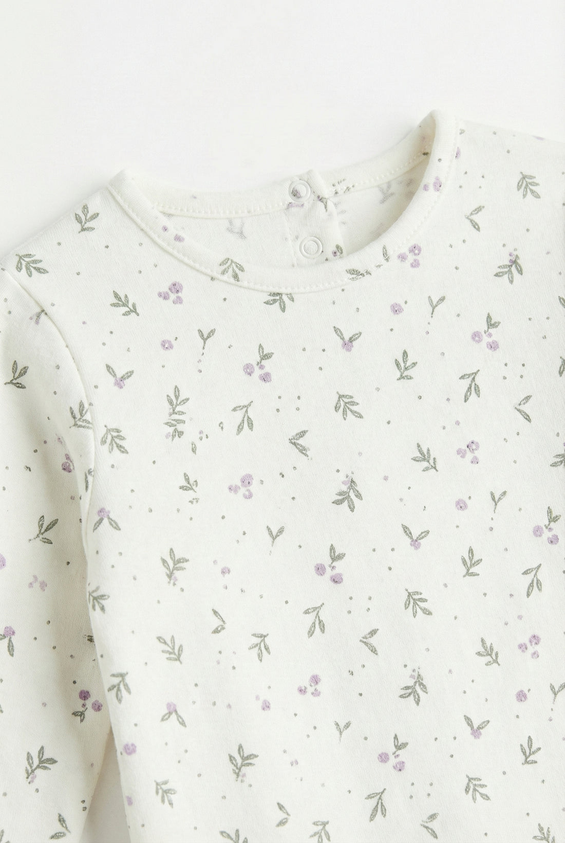 Baby Girl's Soft Cotton Romper | White Floral Print