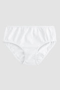 White girl's underwear on a light gray background