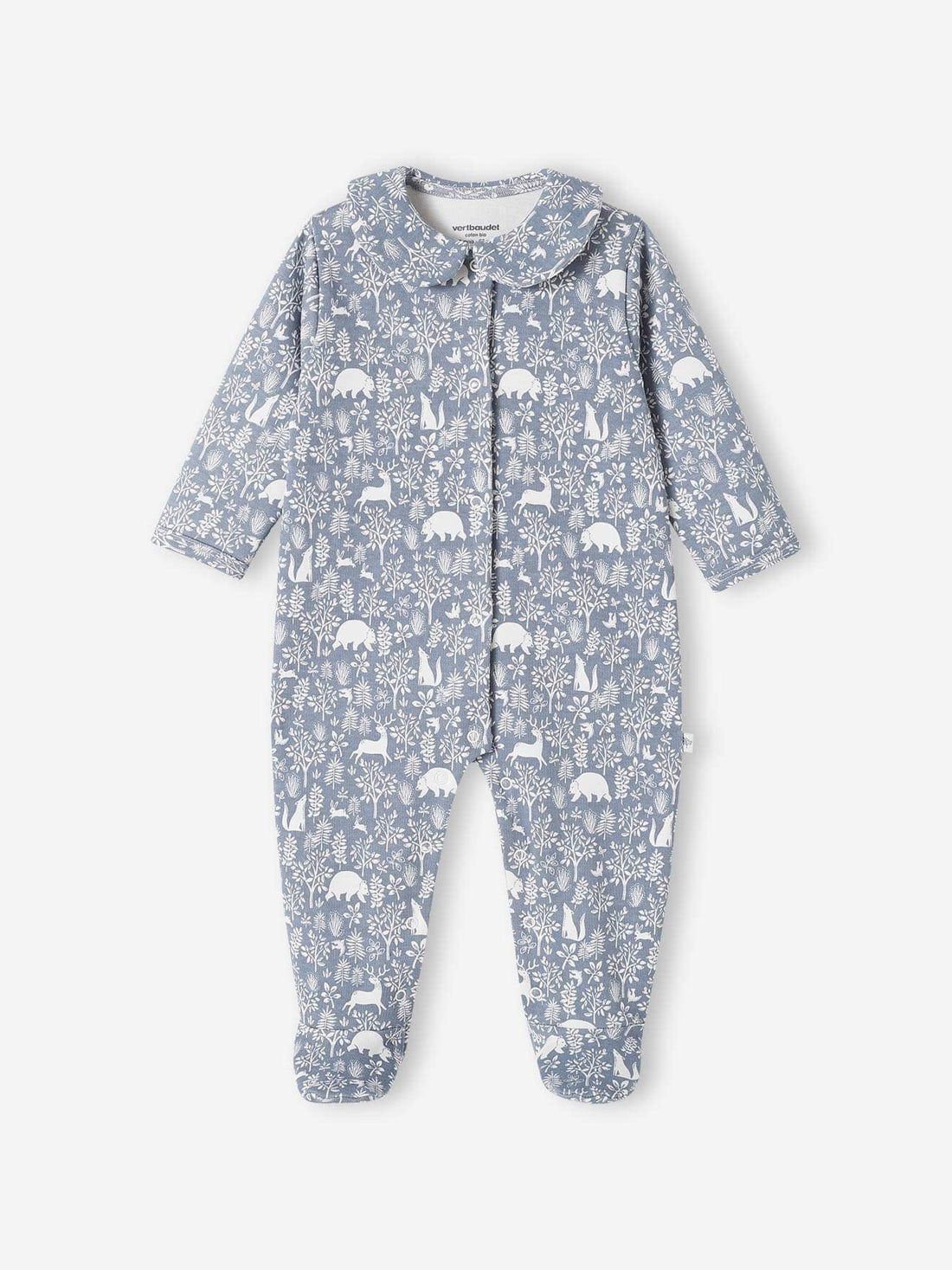 Baby Romper-Denim Blue Ptex