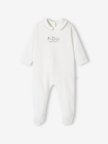 Baby Romper-White Animal Ptex